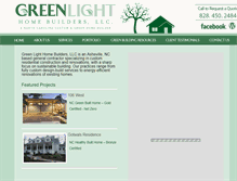 Tablet Screenshot of greenlightcustomhomes.com